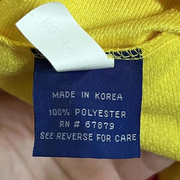 VTG Starter Atlanta Braves Tomahawk Jacket Pullover Windbreaker Size 2XL Yellow - Picture 6 of 11